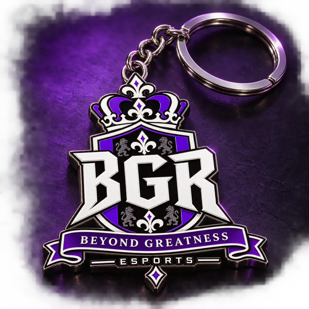 Realistic BGR crest metal keyring